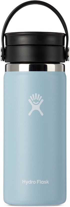 Photo: Hydro Flask Blue Wide Mouth Insulated Water Bottle, 16 oz