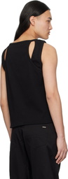 lesugiatelier Black Cut Out Tank Top