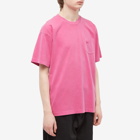 Patta Men's Washed Logo Pocket T-Shirt in Rose Violet