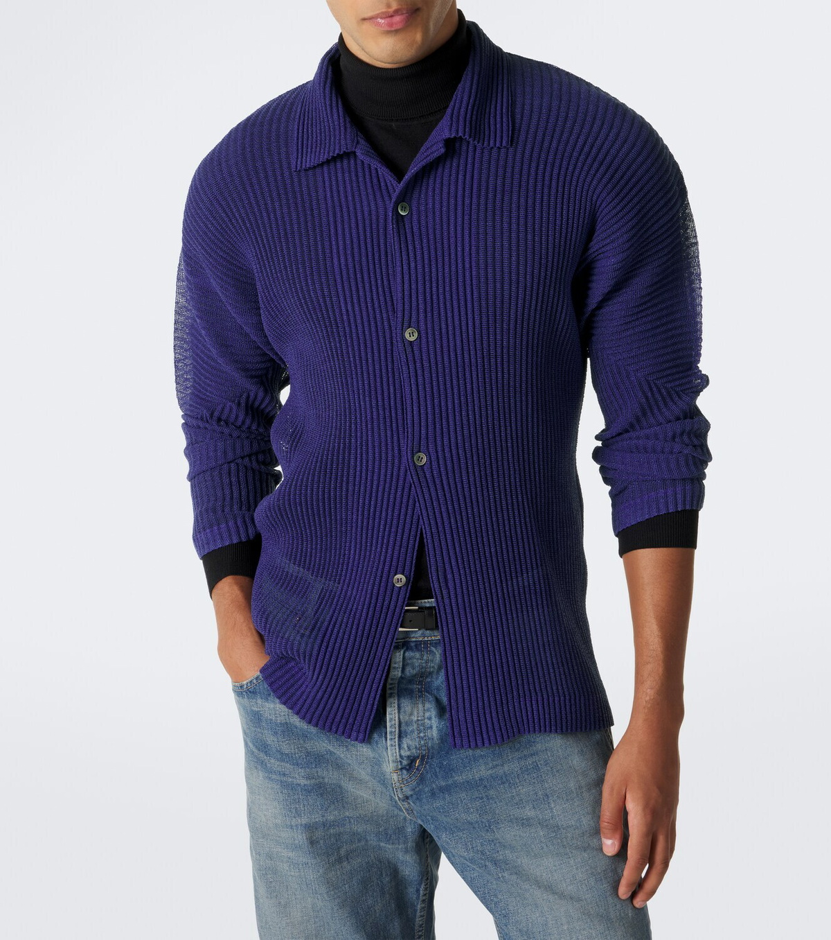 Homme Plissé Issey Miyake Rustic Mesh pleated shirt