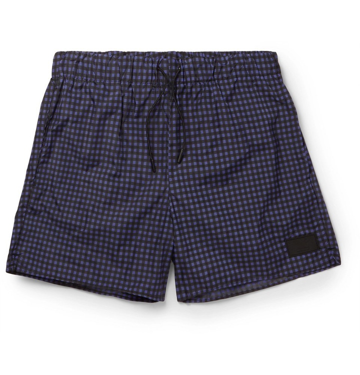 Photo: Acne Studios - Perry Checked Mid-Length Swim Shorts - Navy