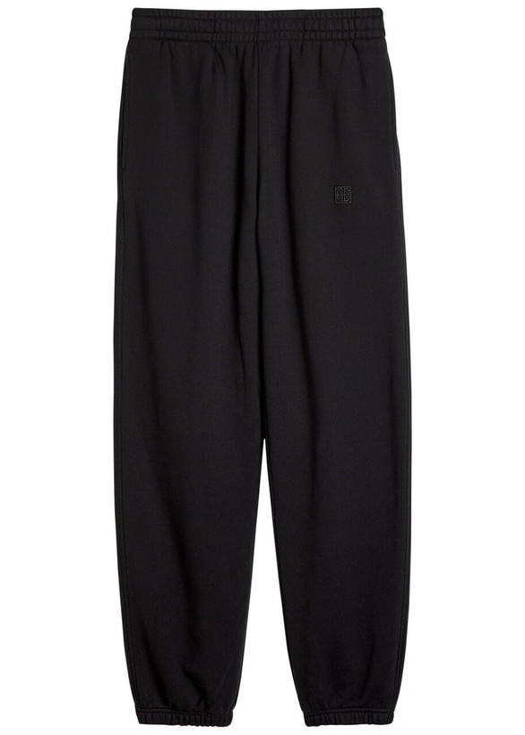 Photo: Anine Bing Karter Logo-embroidered Cotton Sweatpants Black