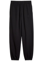 Anine Bing Karter Logo-embroidered Cotton Sweatpants Black