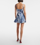 Roberto Cavalli Faded denim minidress