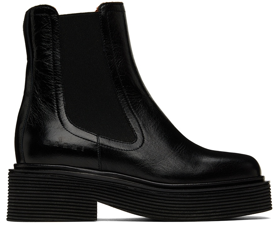 Marni Black Leather Chelsea Boots Marni