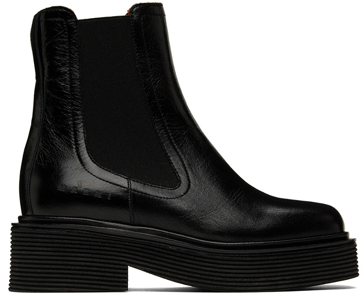 Photo: Marni Black Leather Chelsea Boots