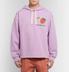 Acne Studios - Oversized Appliquéd Embroidered Loopback Cotton-Jersey Hoodie - Men - Purple