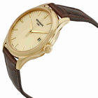 Patek Philippe Calatrava Ivory Dial 18kt Yellow Gold Brown Leather Mens Watch 5227J-001