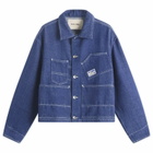 Story mfg. Men's Station Jacket in Denim Selvedge Handloom