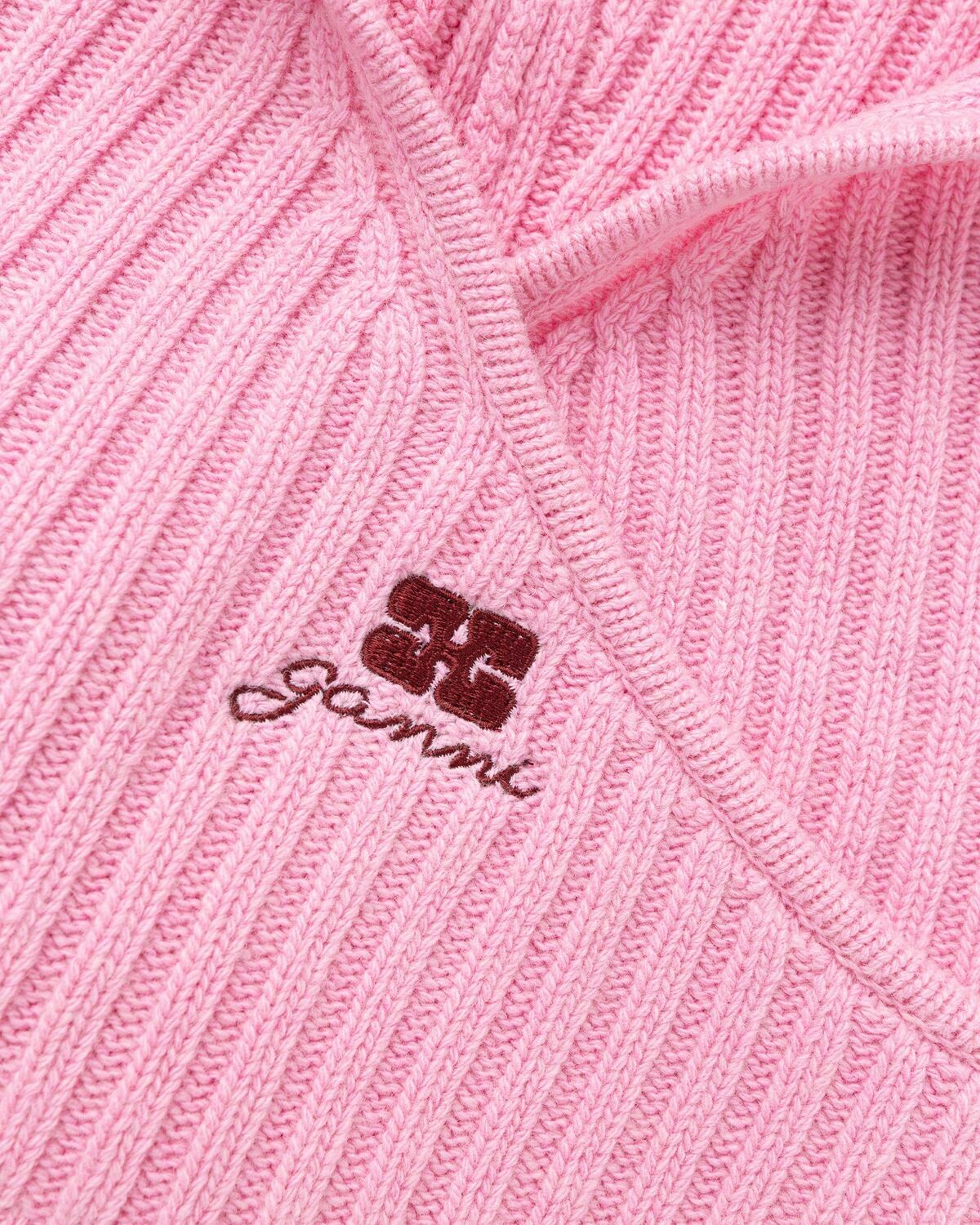 Ganni Future Wool Balaclava pink Women