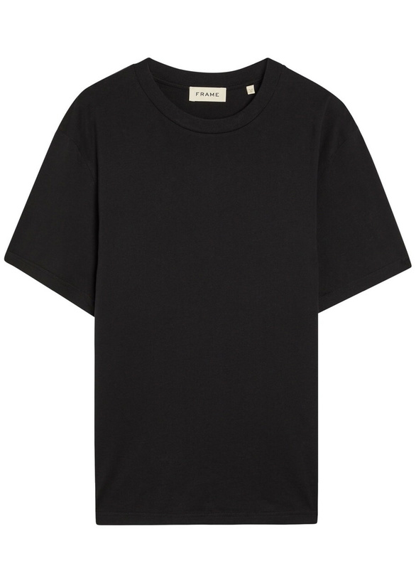 Photo: Frame Cotton-jersey T-shirt Black