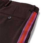 CALVIN KLEIN 205W39NYC - Slim-Fit Striped Wool-Gabardine Trousers - Men - Brown