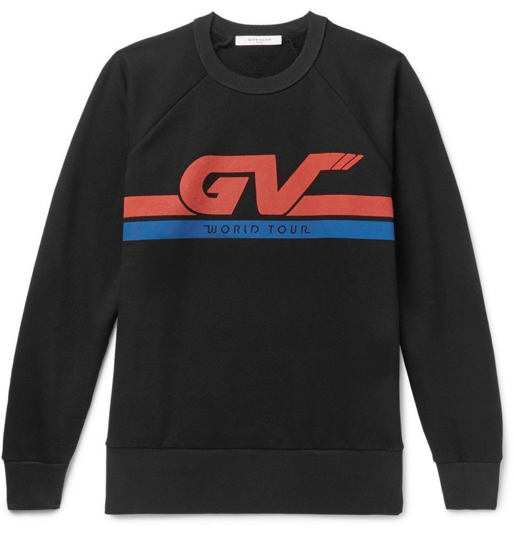 Photo: Givenchy - Printed Loopback Cotton-Jersey Sweatshirt - Men - Black