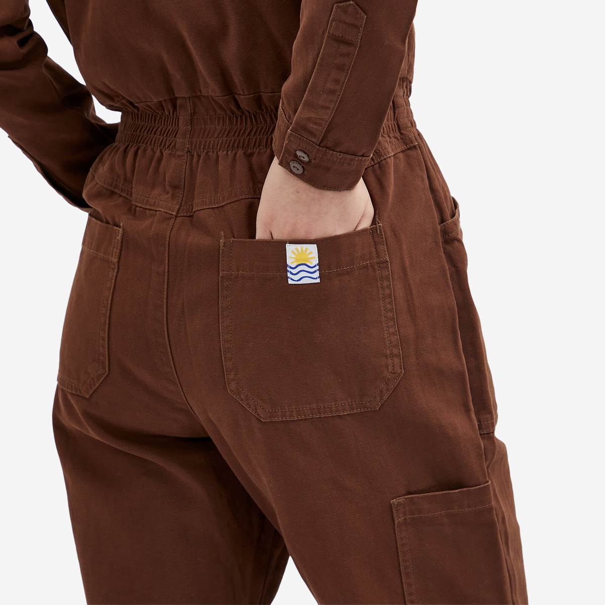 L.F. Markey Women's Danny LS Boilersuit in Chocolate