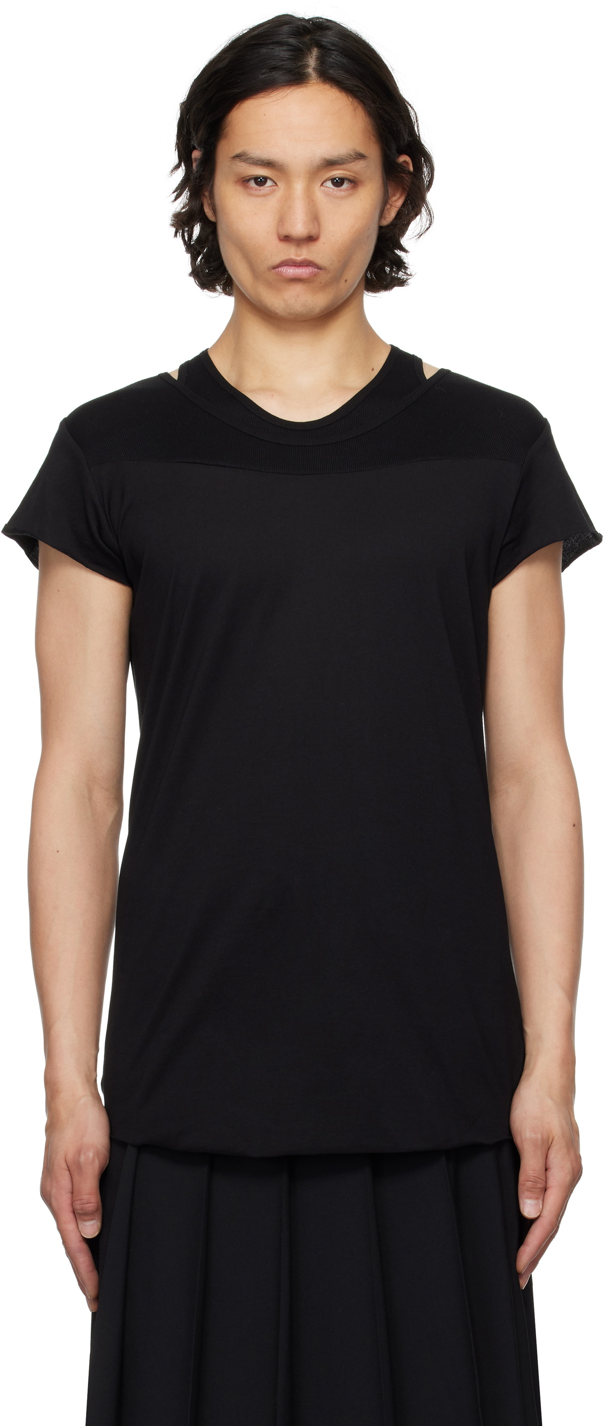 【JULIUS】BLACK COTTON SZ JERSEY T-SHIRT Julius Black Cotton SZ Jersey T-shirt Julius