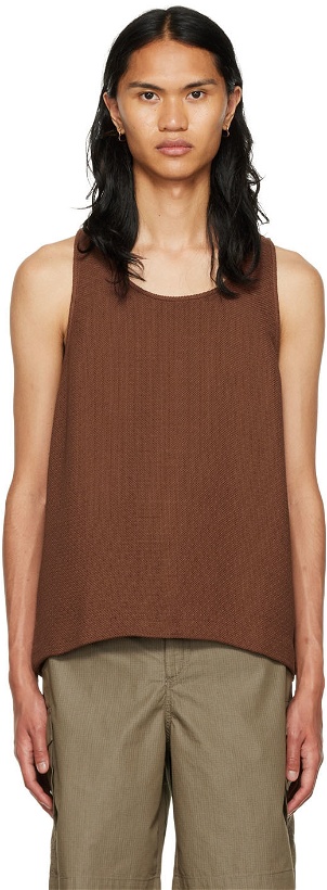 Photo: Our Legacy Brown Cotton Tank Top