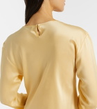 Asceno Salina silk charmeuse midi dress