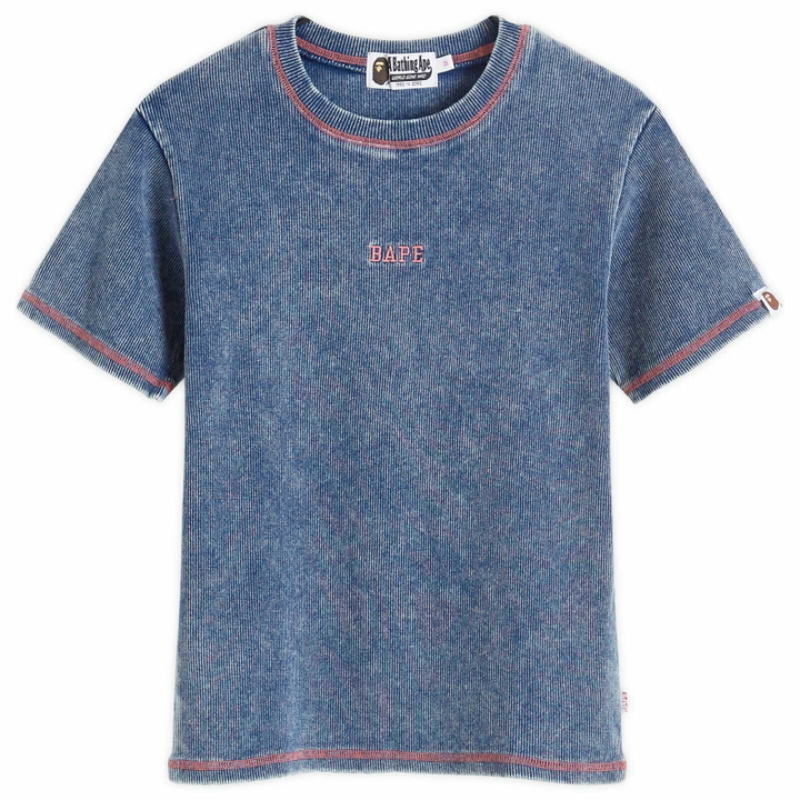 Photo: A Bathing Ape Women's Bape Rib T-Shirt in Indigo