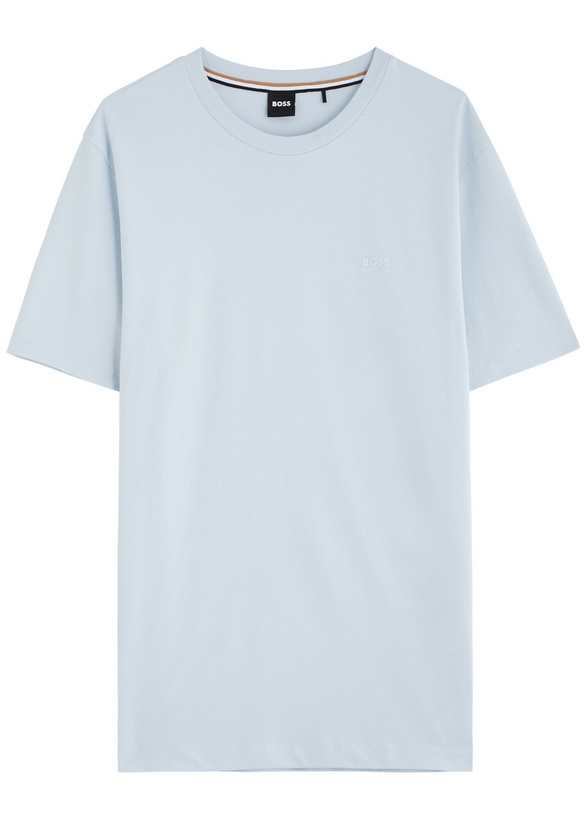 Photo: Boss Logo-print Cotton T-shirt Light Blue 2