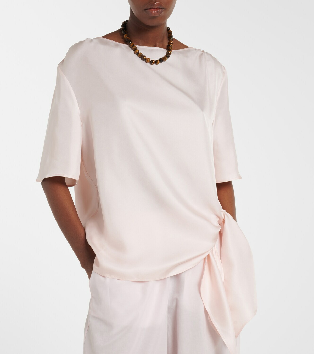 Loulou de Saison Mano silk satin top