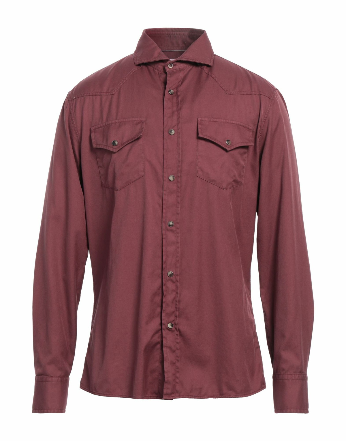 Brunello Cucinelli Mens Shirt Burgundy