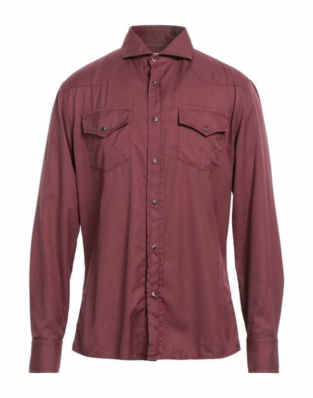 Photo: Brunello Cucinelli Mens Shirt Burgundy
