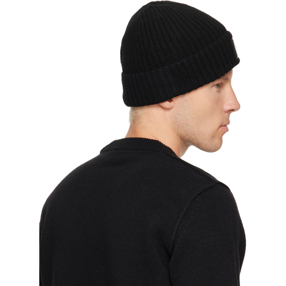 Stone Island Black N100012 Light RWS Geelong Wool Beanie
