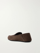 George Cleverley - Mayfair Collapsible-Heel Suede Loafers - Brown