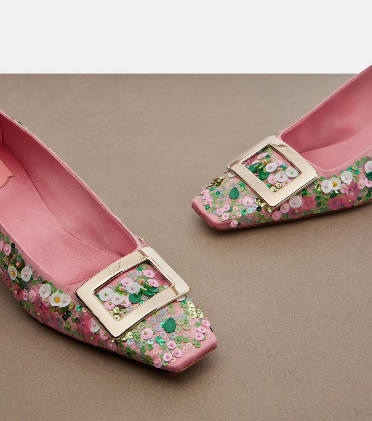 Roger Vivier Belle Vivier beaded satin pumps