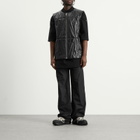 Rick Owens x Moncler Geocamo Flight Leather Vest in Black