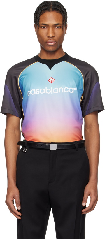 Photo: Casablanca Multicolor Gradient Football T-shirt