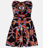 Dolce&Gabbana Printed silk-blend minidress