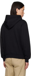 A.P.C. Black Boxy Printed Micro Logo Hoodie