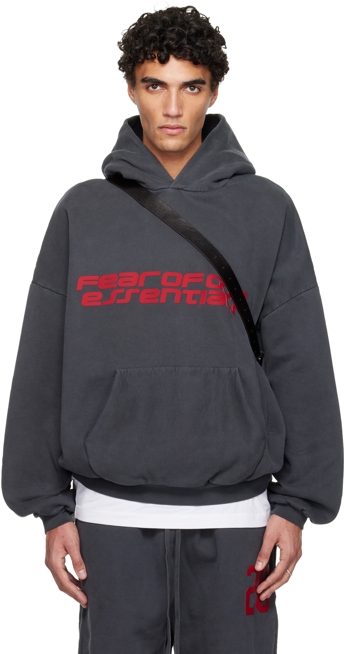 Fear of God ESSENTIALS: Gray Holiday Heavy Fleece 90s Hoodie | SSENSE