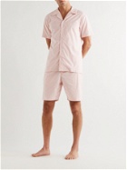 Hamilton And Hare - Pinstriped Cotton Pyjama Shorts - Pink
