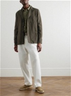Massimo Alba - Baglietto Unstructured Cotton and Hemp-Blend Canvas Blazer - Brown