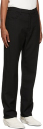 Ann Demeulemeester Black Brushed Wool Trousers