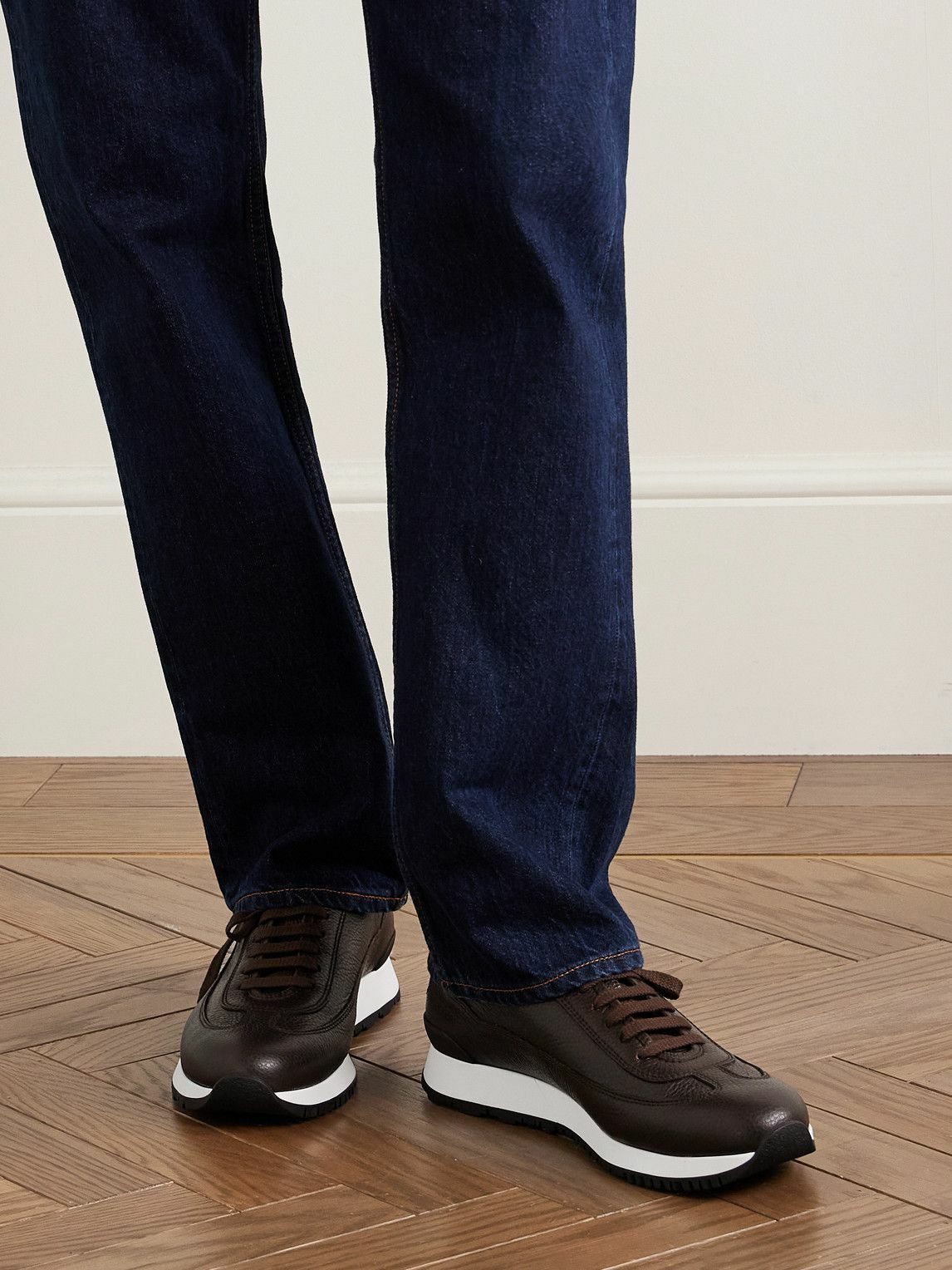 John Lobb - Foundry II Full-Grain Leather Sneakers - Brown