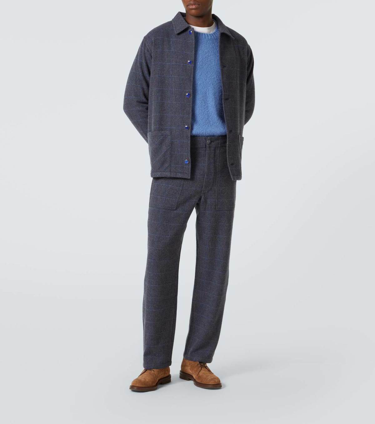 God's True Cashmere Checked cashmere overshirt