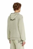 Diesel Hoodie in textured cotton mesh - Sweaters Mens in Beige