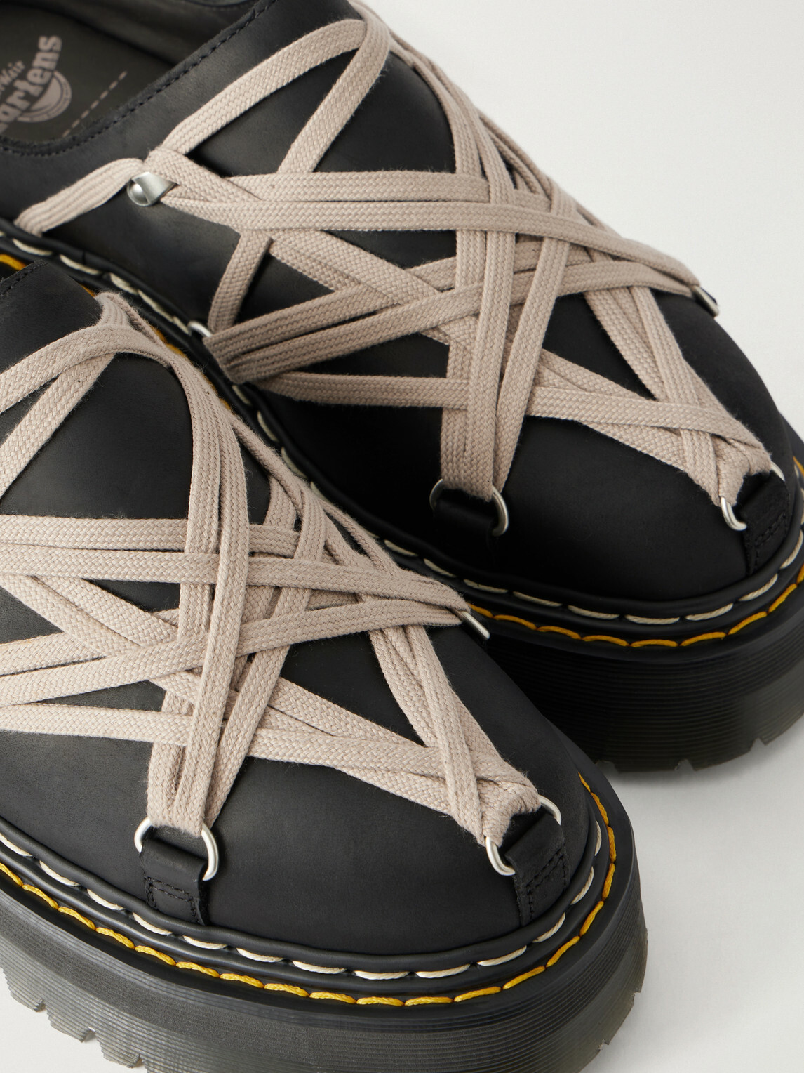 Rick Owens - Dr Martens Leather Mules - Black