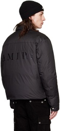 AMIRI Black Front Zip Down Jacket
