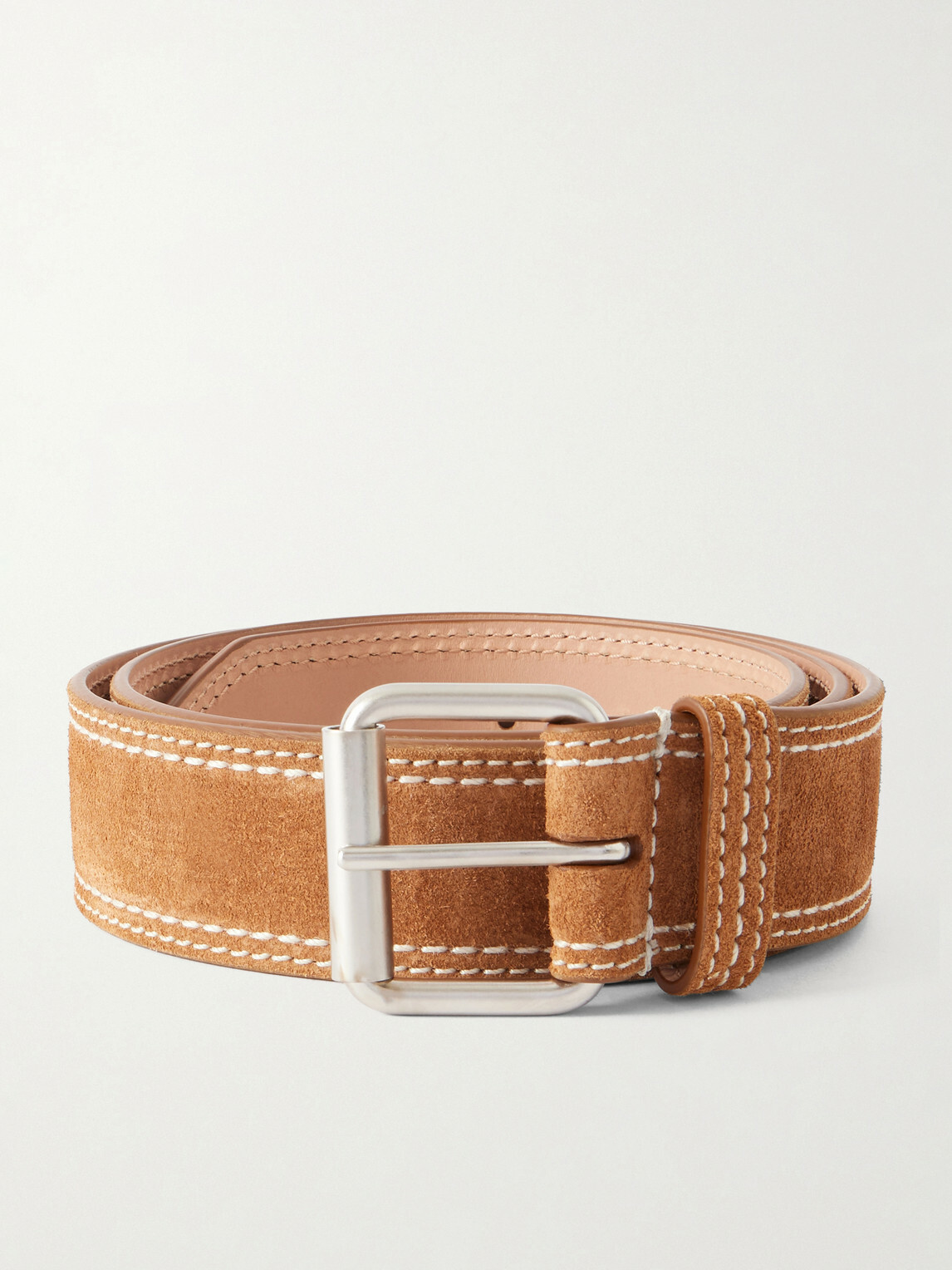 Dries Van Noten - 4cm Suede Belt - Brown