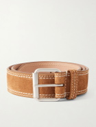 Dries Van Noten - 4cm Suede Belt - Brown
