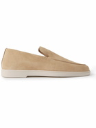 Frescobol Carioca - Miguel Leather-Trimmed Suede Loafers - Neutrals