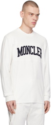 Moncler White Embroidered Sweatshirt