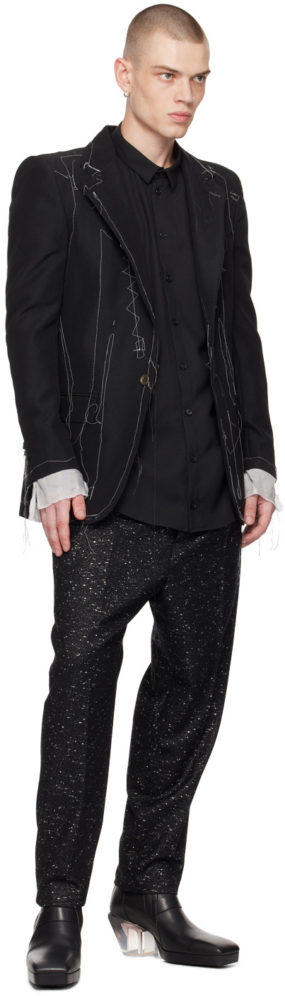 Nicolas Andreas taralis セットアップ スーツ NICOLAS ANDREAS TARALIS Black Loose Thread Blazer Nicolas Andreas