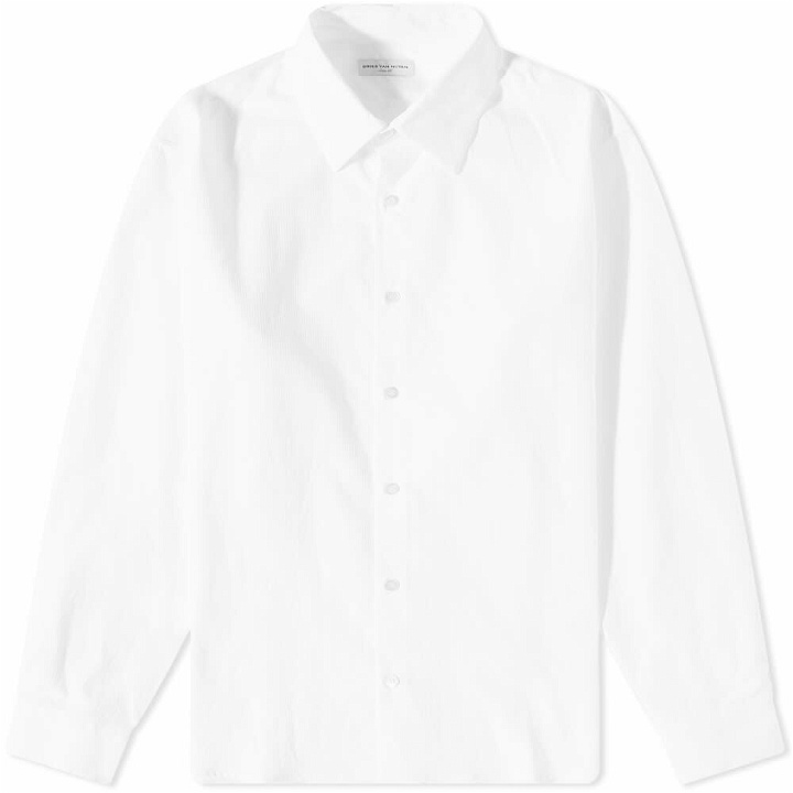 Photo: Dries Van Noten Men's Curled Poplin Shirt in White