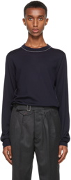 Maison Margiela Navy Wool Sweater