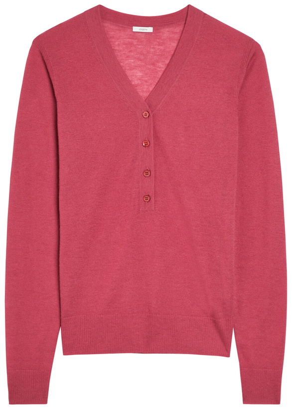 Photo: Joseph Gillies Cashmere top Dark Pink